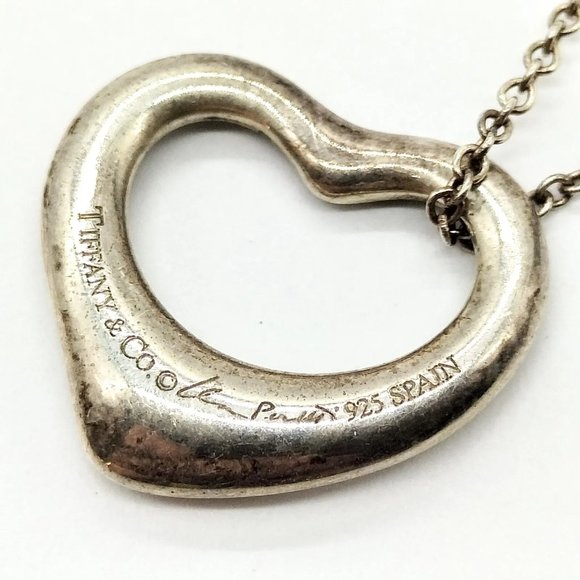 Tiffany and Co. Pendant Necklace Peretti Open Heart Silver 925 3713872 - Picture 3 of 9